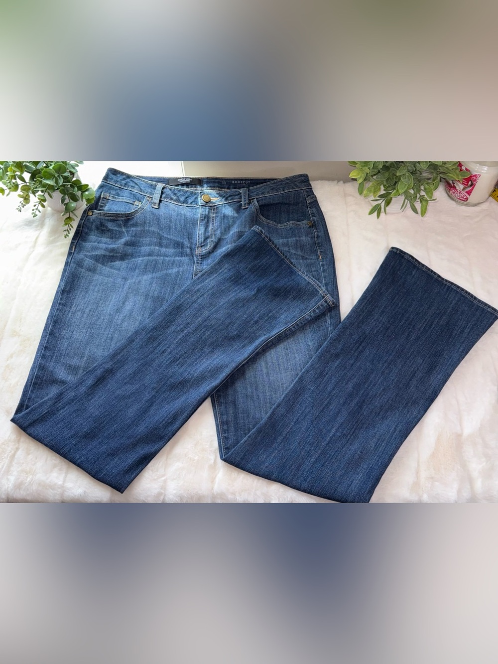 Simply Vera Vera Wang Blue Bootcut Jeans - Size 10